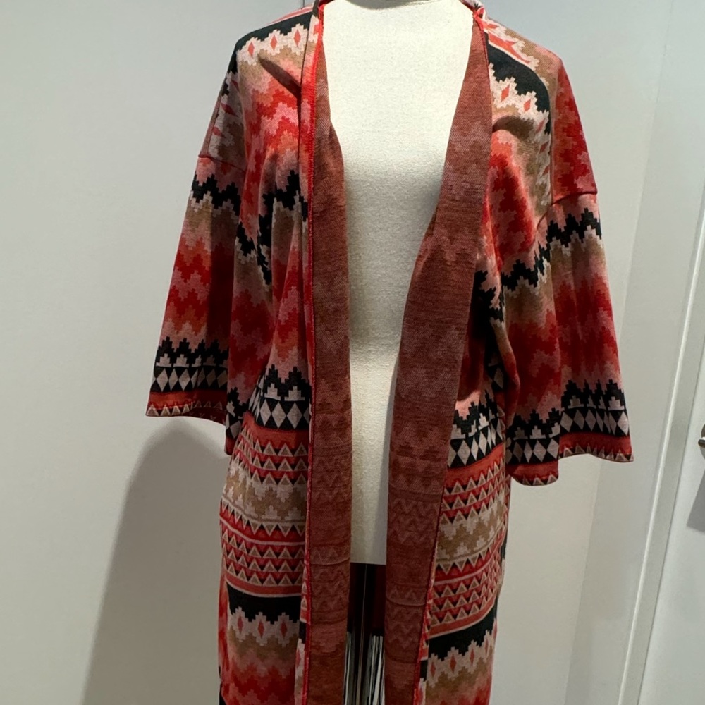 H&M Tribal pattern cardigan with fringe detailing